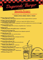 Dagwood's Burgers menu