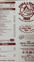 Pizza Sub Shop menu