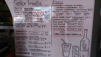 Señor Tequila menu