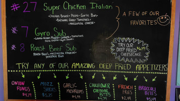 Pizza Sub Shop menu