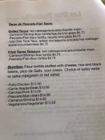 Las Olas Taqueria menu