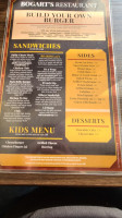 Bogarts menu