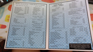 Tammy's Oakboro menu