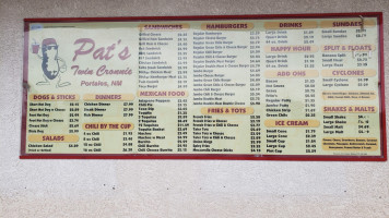 Pat's Twin Cronnie menu