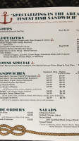 Tugboat’s menu