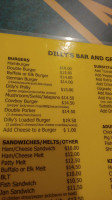 Dillys -n-grill menu