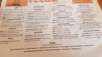 Mr. Pig Stuff menu