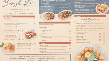 Burgh Thai menu