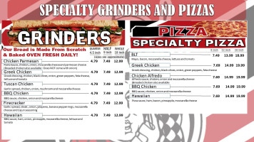 Bellacino's Pizza Grinders menu