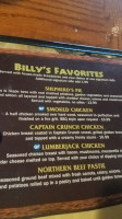 Billy's Tip N Inn menu