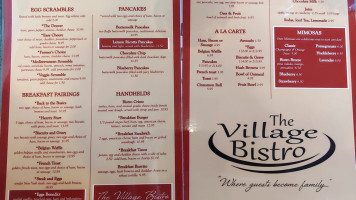 The Village Bistro menu