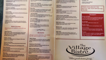 The Village Bistro menu