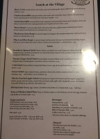 The Village Bistro menu