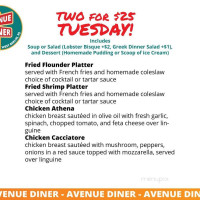 Avenue Diner menu