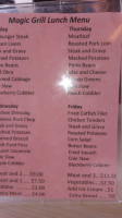 Magic Grill menu