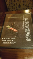 Shogun Japanese Hibachi Sushi menu