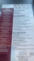 Kc's Alley menu