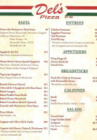 Del's Pizzeria menu