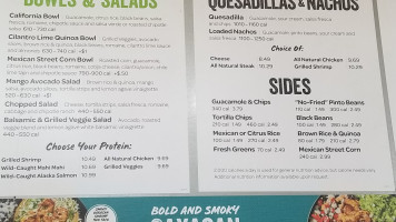 Rubio's Coastal Grill menu