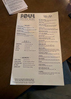 Soul Gastrolounge menu