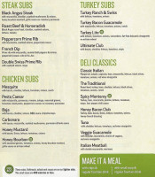 Quiznos menu