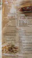 Romanza Italian menu