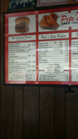 Pete's Drive-in menu