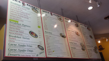 Senor Taquero menu