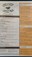 Village Smithy menu