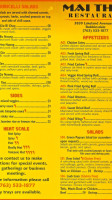 Mai Thai menu