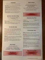 Tippy's Restaurant Bar menu