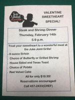 Juke Joint Grille menu