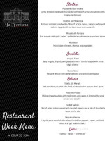 La Fontana Del Mare menu