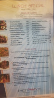 Pacific Spice menu