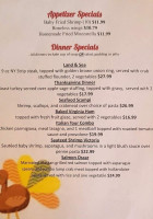 Maurice River Diner menu