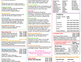 Bittybean menu