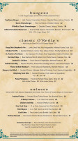 O'reilly's Tap Room And Kitchen menu