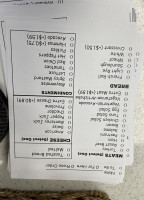 Suju's Coffee menu