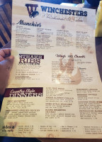 Winchesters And Saloon menu