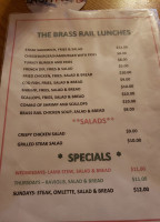 Brass Rail menu