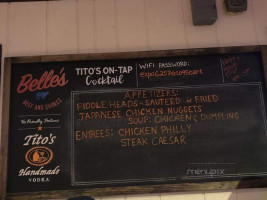 Belle's Beef And Shakes menu