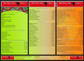 African Deli menu