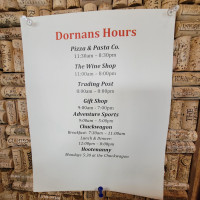 Dornan's Pizza Pasta Company menu