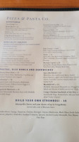 Dornan's Pizza Pasta Company menu