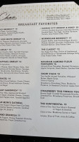 Chaz On The Plaza menu