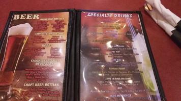 Cheer's Good Time Saloon menu