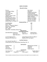 North City Bistro & Wine Shop menu