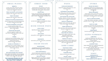 Baribar Bistro menu