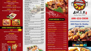 Shelby Wok N Roll menu