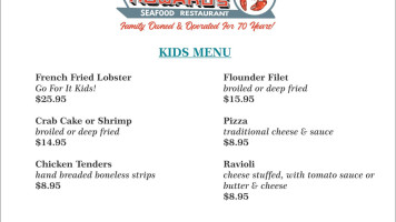 Howard's Seafood menu